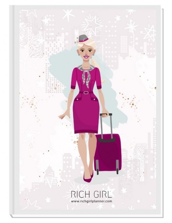 I AM A FLIGHT ATTENDANT - ДИЗАЙНЕРСКИ ПЛАНЕР RICH GIRL ЗА СТЮАРДЕСИ