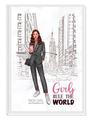 GIRLS RULE THE WORLD 1/ Brunette Avatar - финансов RICH GIRL планер 